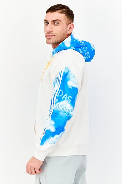 adidas Men Graphic Print Long Sleeve Hoodie, Multicolor