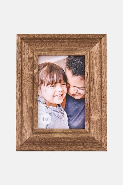 Enchante Accessories Wooden Photo Frame 4 x 6, Tan