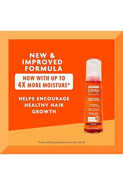 Cantu Wave Curling Mousse for Natural Hair with Pure Shea Butter, 8.4 fl oz (Pack of 2)