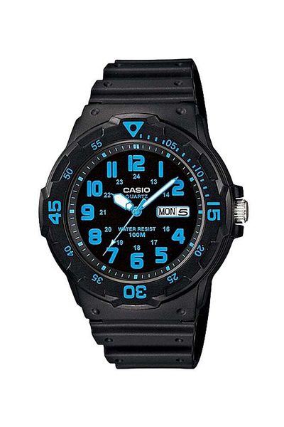 Casio Men Resin BAnd Analog Watch MRW-200H-2B2DF - 48 mm - Black