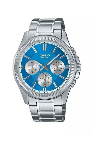 Casio Men's Analog Round Shape Stainless Steel Wrist Watch MTP-1375D-2A2VDF - 42 Mm
