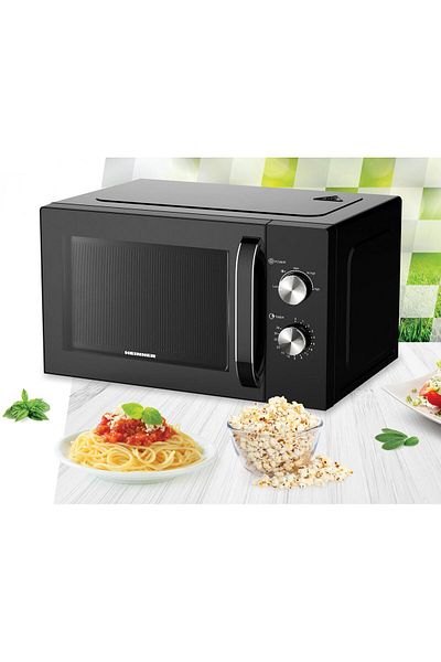 Heinner Cuptor cu microunde Heinner HMW-M2535BK, 25 l, 850 W, Control mecanic, Timer, Negru