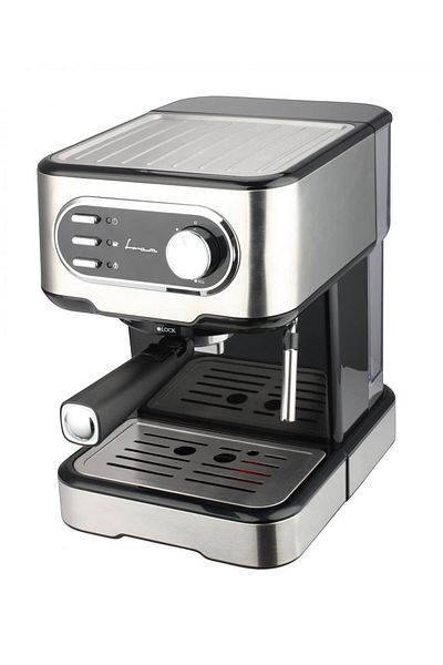 FRAM Manual espresso machine FRAM FEM-850BKSS, 850W, 15 bar, 1.5L water tank, Silver
