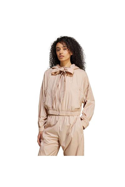 adidas Women's Beige Jacket Ruched Bomber Jj0906