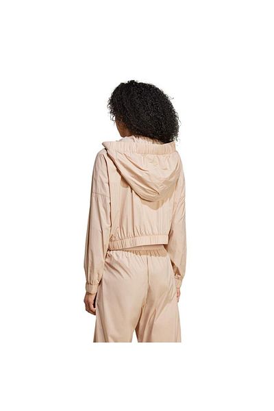 adidas Women's Beige Jacket Ruched Bomber Jj0906