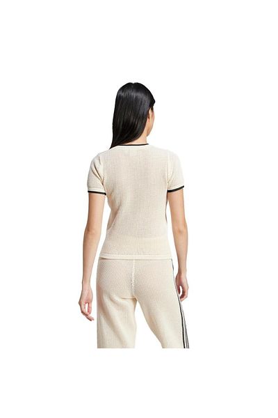 adidas Tricou alb pentru femei Crochet Tee Jd1076