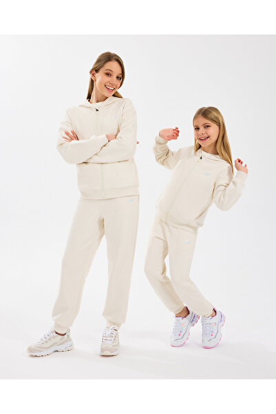 SKECHERS G Essentials Fullzip Hoodie Sweatshirt Büyük Kız Çocuk Offwhite Sweatshirt SK232219-102