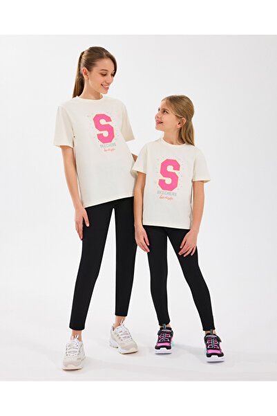 SKECHERS G Graphıc Tee T-shirt Büyük Kız Çocuk Off White Tshirt Sk2510016-102