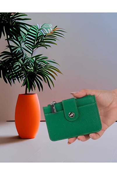 La'Graccia Hmx Polo Yeşil Fermuarlı Orta Boy Kartlık