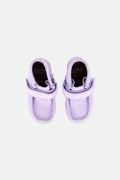 CLARKS Toddlers Girl Velcro Closure Casual Shoes, Lilac