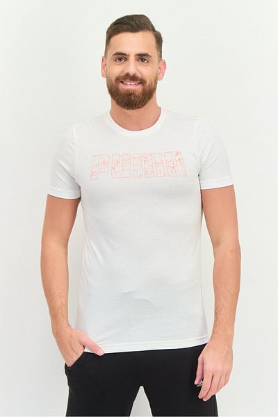 Puma Men Slim Fit Short Sleeve Training T-Shirt, White