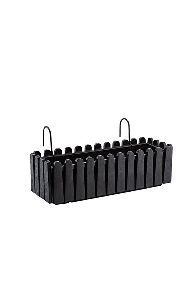 Omnipazar SO-İB02 Antrasit Askılı Balkon Saksı Takım 9 lt No 2