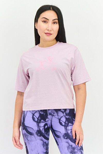 Puma Women Relaxed Fit Short Sleeves Outdoor Top, Lavender