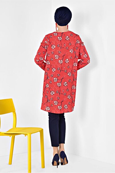 Alvina Floral Patterned Volan Tunic 4938