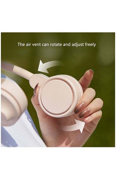 COOYA Neck Fan, USB Rechargeable, 4000 Mah, Battery-Powered, 3-Speed Adjustable, Suitable for Office