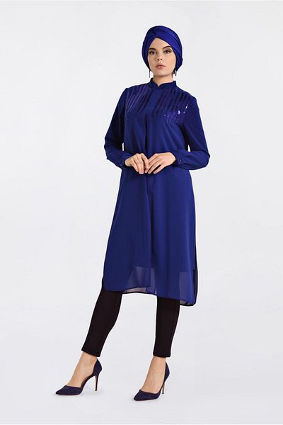 Alvina Παγιέτες Judge Collar Tunic 4200