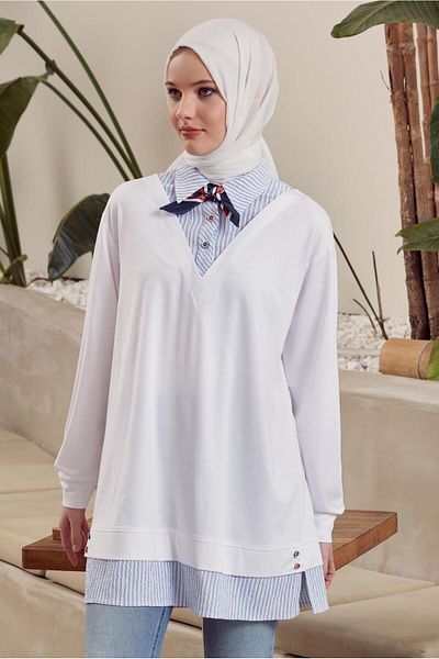 Alvina 45547 Numbered Striped Tunic 

