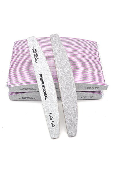 Choice 50 قطعة/مجموعة من ملفات الأظافر الرمادية البيضاء نصف القمرية الأرجواني...