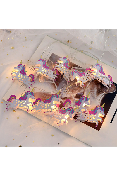 Choice 10 مصابيح ليد 1.65 متر 10 مصابيح ليد على شكل وحيد القرن كرتوني، سلسلة ...