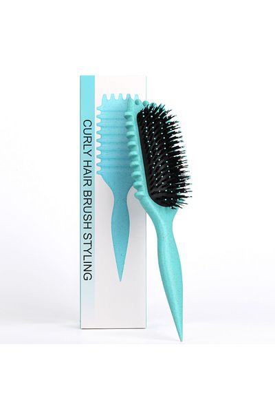 Choice Green Curly Hair Styling Brush Curl Hair Brush for Combing and Shaping Men's and Women's Curls Reduc