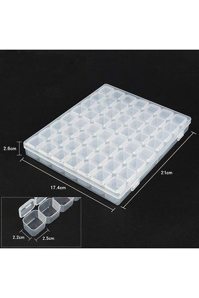 FUMOSIK 01 28/56Girds Nail Art Tools Storage Box Compartment Organizers Transparent Plastic Storage Case Bea