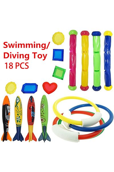 Choice Diving 18pieces Diving Toys Children's Swimming Pool Treasure Hunt Water Ring Diamond Breath Closure
