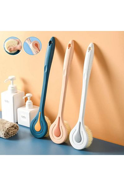 Choice Pink 1pc Long Handle Bath Brush Soft Hair Bath Brush Back Ball Brush Bathroom Body Brushes Mud Back
