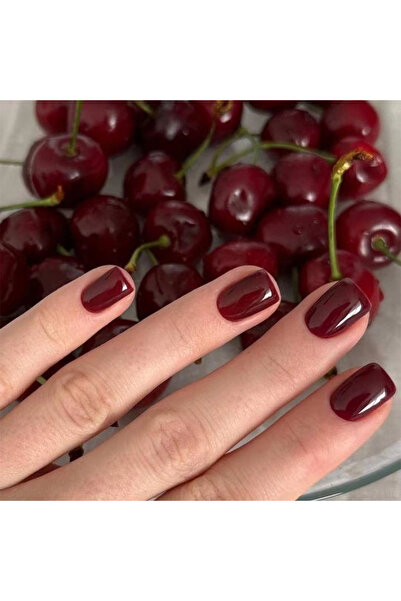 Choice JP3104--Nails-Art 24 قطعة/صندوق أظافر صناعية قصيرة بلون نقي ورأس دائري وأظافر صناعية قابلة للارتداء بالكامل