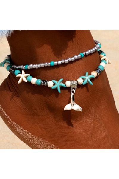 Choice 2128 fishtail European and American cross-border ready-made fashion simple turquoise starfish turtle