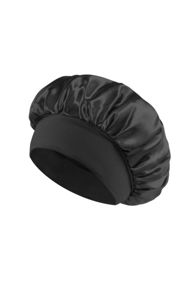 Choice Black 1pcs Soft Silk Satin Lined Bonnet Large Satin Hair Bonnet Househ...