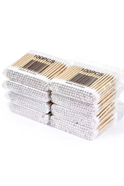 Choice1 300 قطعة بالجملة 100 قطعة من أعواد القطن الخشبية وأعواد القطن ذات الر...