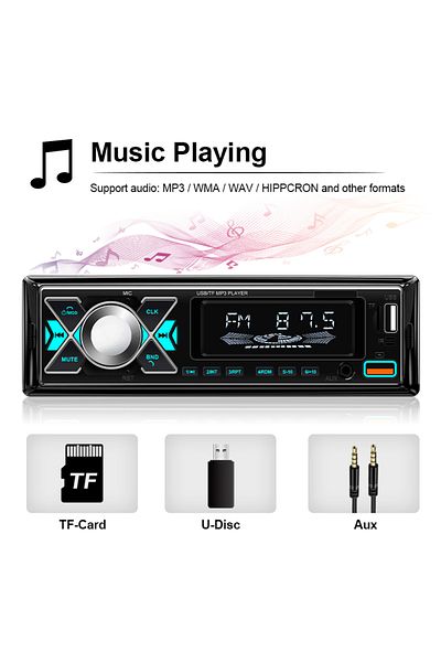 hippcron Car 1 din Radio Audio Stereo MP3 Player Bluetooth Multimedia Digital Stereos For Car Universal Co...