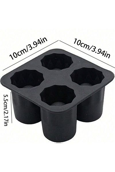 Choice 1pc 4 Cup Shape Silicone Ice Cube Mold Tray Make Shot Glass Summer Bar Party Frozen Whiskey Beer Coc
