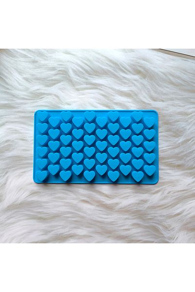 Choice Blue 1pc 55 Holes 3d Ice Cube Tray Mini Heart Silicone Mold Chocolate Fondant Mould Pastry Jelly Bis