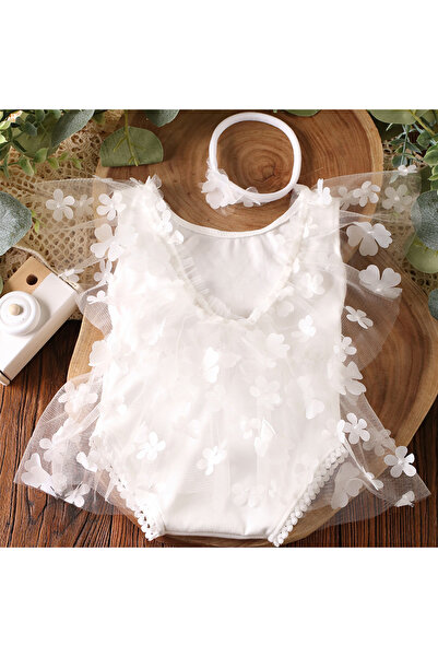 Choice طقم ملابس تصوير للبنات حديثي الولادة من Ylsteed باللون الأبيض من عمر 0...