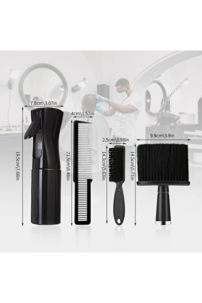 Choice1 مجموعة أمشاط شعر سوداء مكونة من 4 قطع، مشط تصفيف الشعر، مشط شعر للرجا...