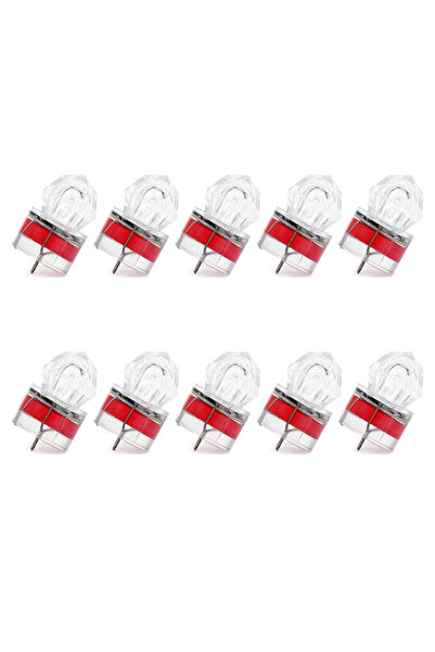 Choice 10 قطع من مصابيح الصيد LED الحمراء، ضوء عميق تحت الماء، أنبوب ماسي مقا...