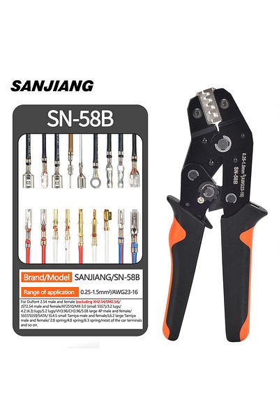 Choice SN-58B SN-58B Crimping Tool Ratchet Wire Crimping Pliers for JST Dupont Terminals SATA Pin Crimping