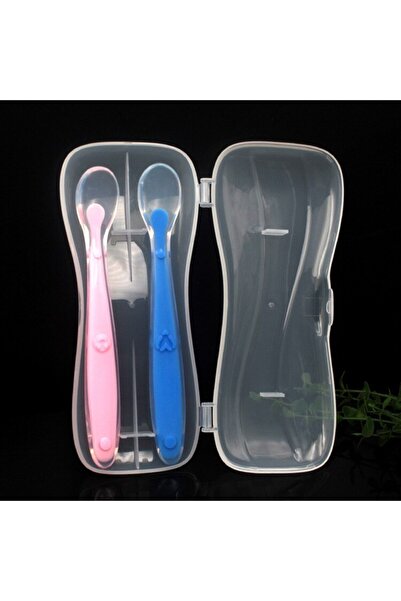 Choice مجموعة ملاعق سيليكون للأطفال باللونين الأزرق والوردي مكونة من قطعتين، ...