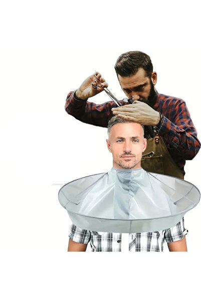 Choice غطاء مظلة بتصميم عباءة قص الشعر من قطعة واحدة فضية اللون، مناسب لصالون...