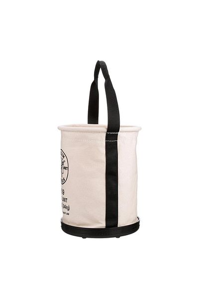 DUTRIEUX WHITE 12 Inch Hard Bottom Tool Kit with Shoulder Strap Oxford Cloth Tool Kit Electrician Bag Hardwar