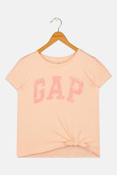 GAP Kids Girl Band Logo Top, Peach