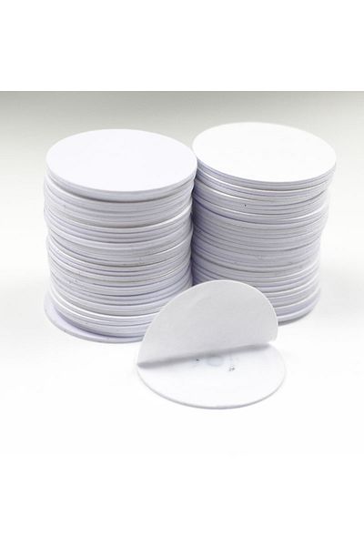 Choice 10pcs Nfc 215 25mm 13.56mhz Nfc Sticker Adhesive Coin Cards Tags Nfc 213 Nfc215 Nfc216 Pvc Waterproo