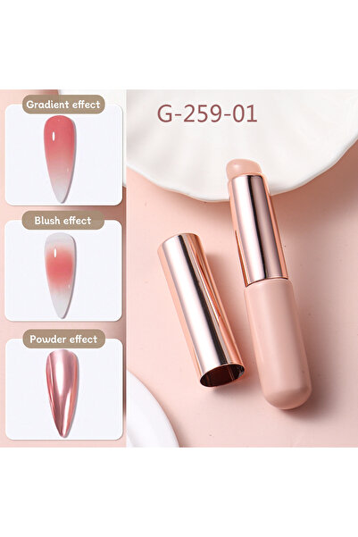 Choice فرشاة سيليكون لفن الأظافر G-259-01 قابلة لإعادة الاستخدام، مرآة، صبغة بودرة، أداة تطبيق مانيكير، تأثير متدرج