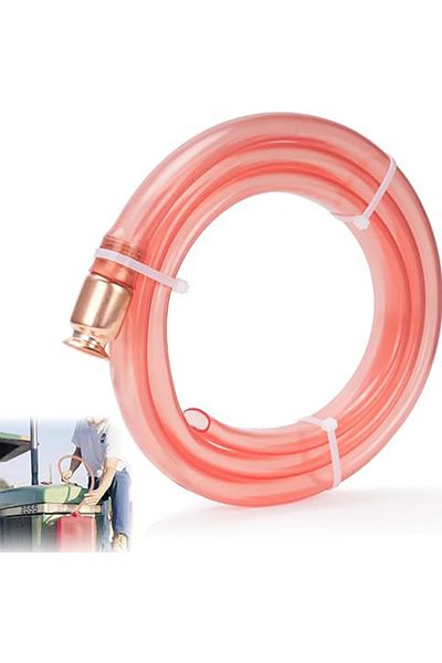 Choice 180cm orange Hose Siphon Pump 6ft -3/4" Valve, Self Priming Gas Siphon Pump, Shaker Siphon for Gas/G