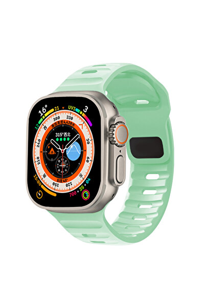 Choice 42 44 45 49 مم حزام رياضي من السيليكون بلون الفستقي لساعة 49 مم 45 مم ...