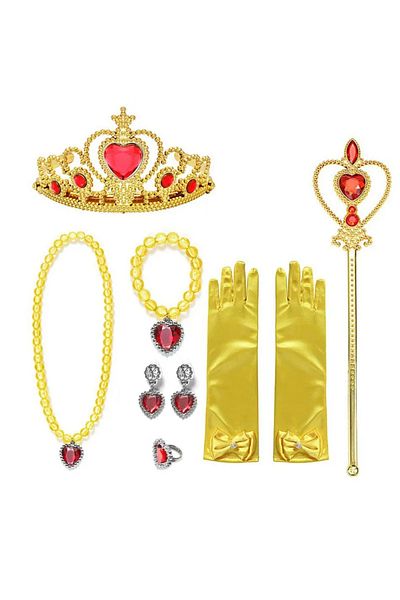 Choice A06 Princess Girls Anna Elsa Accessory Costume Photography Props Gloves Tiara Angle Fairy Wand Jewel