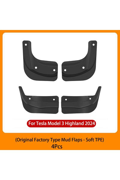 Choice Model 3 Highland TPE Soft Mud Flaps for Tesla Model3 Highland 2024 Model Y 2024-2021 Mudflaps Splash
