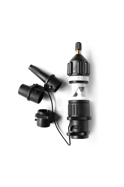 Shunmaii Black Kit Air Valve Adaptor Kit For Sup Board Inflatable Pump Adapter Paddle Boat Kayak Air Valve Pu