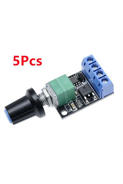 Aideepen 5Pcs 10A 5/9/12V DC Motor Speed Control PWM Potentiometer Governor Speed Regulation Board LED Dim...
